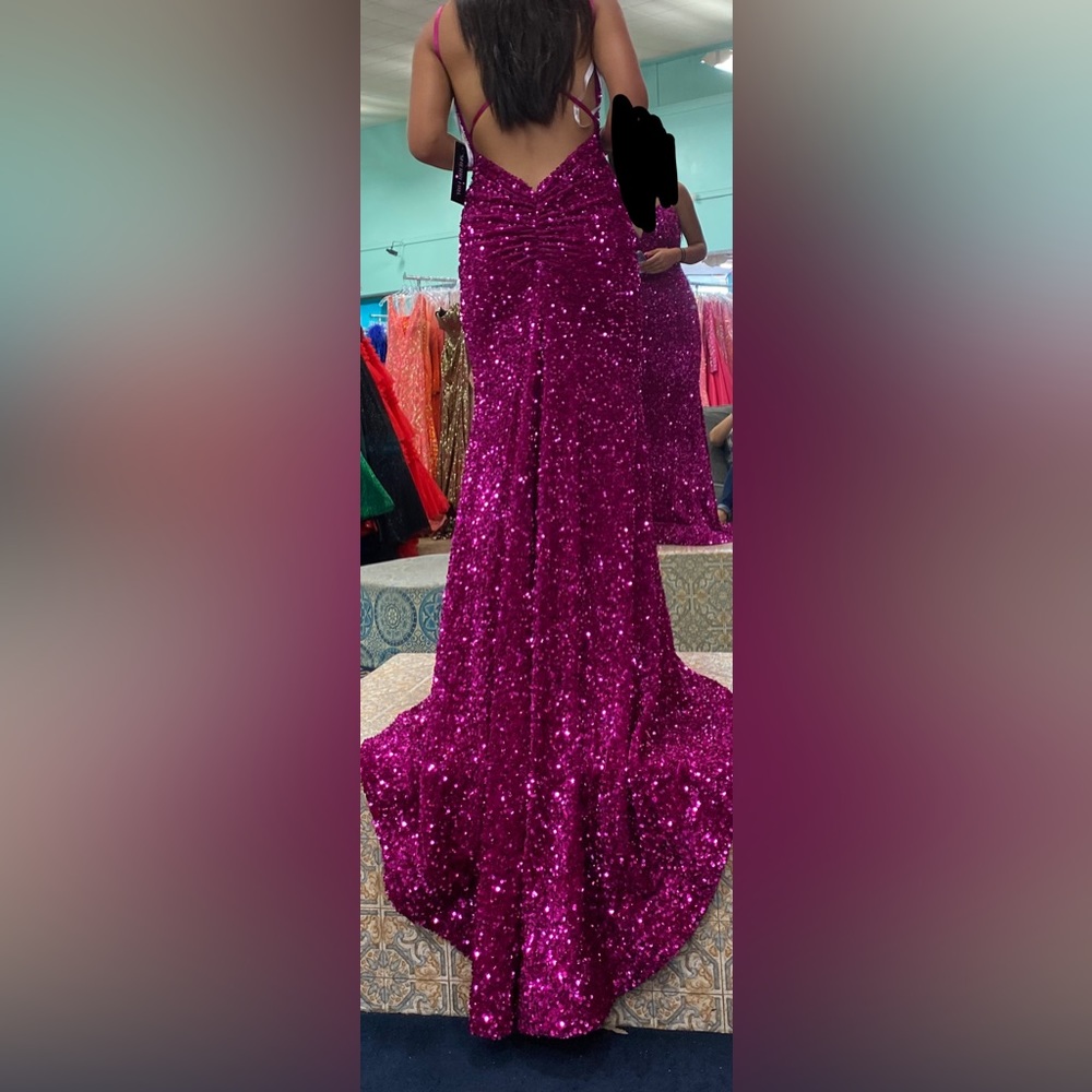 Sherri Hill Style #55135 fuchsia dress